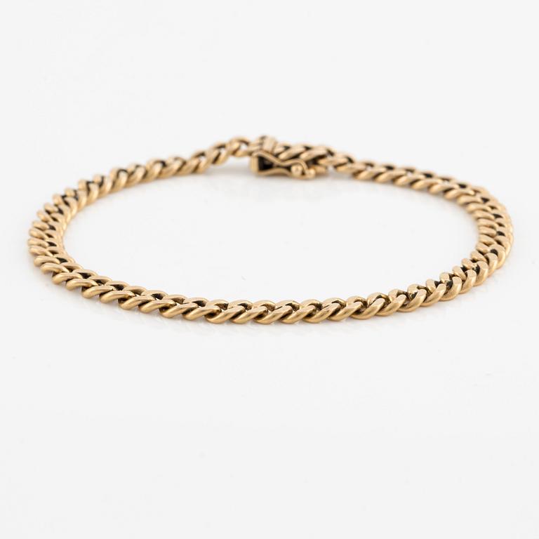 Bracelet, 18K gold, curb chain.