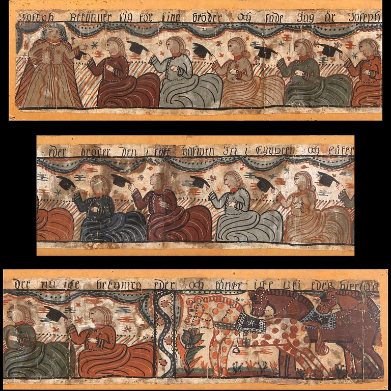 Bonadsmålning, Allmoge, 1700-1800-tal.