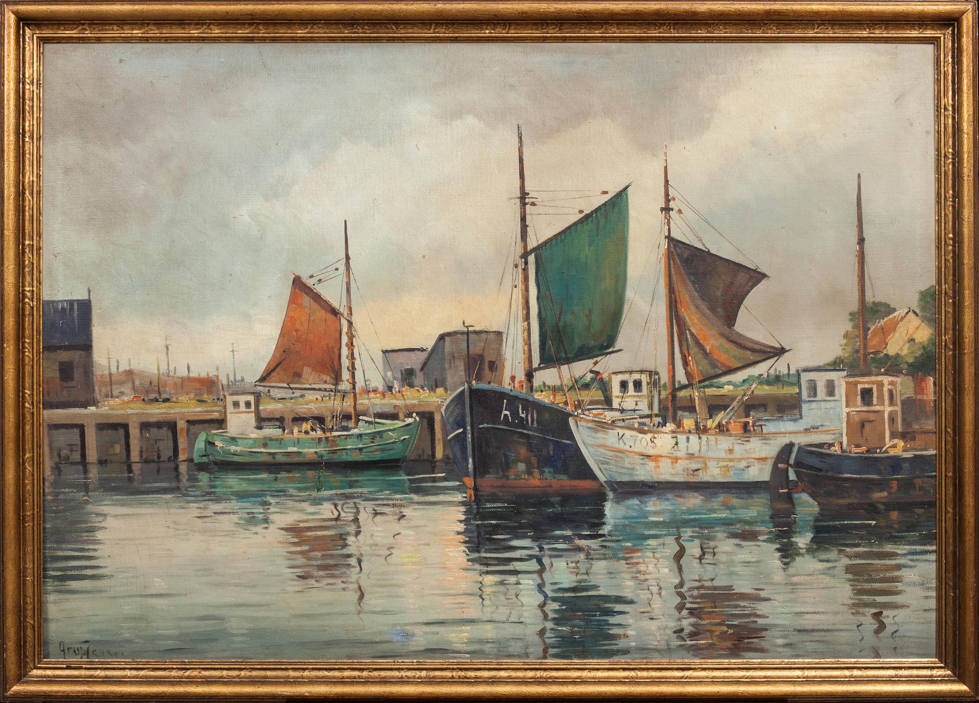 ARUP JENSEN, olja på duk, signerad.