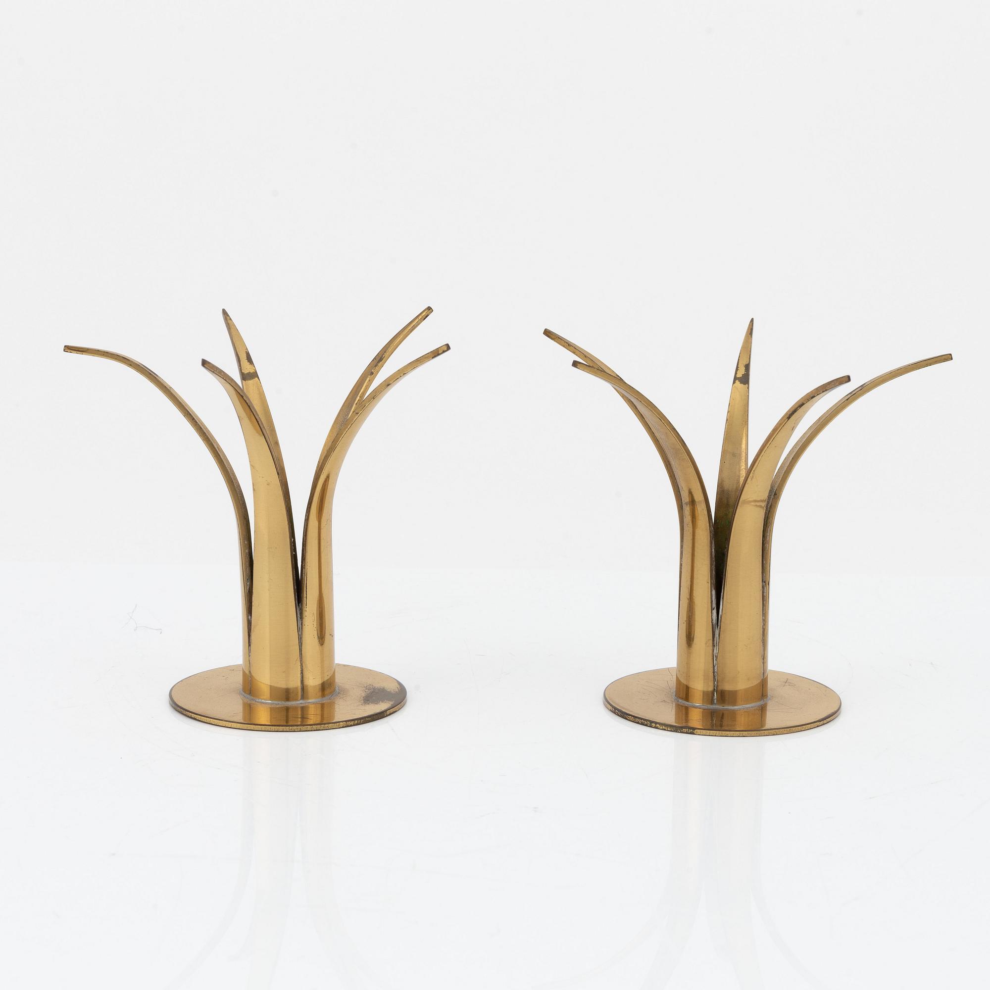 Ivar Ålenius-Björk, ljusstakar, 8st, bla "Liljan", Ystad Metall, 1900-talets mitt.