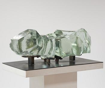 Edvin Öhrström, a cast glass sculpture, Lindshammar Glassworks, 1976, ed. 1/9.