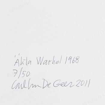 Carl Johan De Geer, fotografi, 2011, signerat 7/50 a tergo.