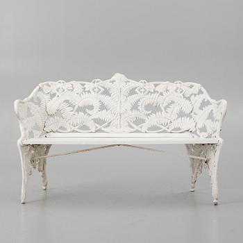 Trädgårdssoffa, Melins Metallgjuteri, Anderstorp, 1900-talets senare del.