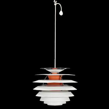 TAKLAMPA, "PH Kontrast", Poul Henningsen för Louis Poulsen, Danmark, 1900-talets andra hälft. Höjd ca 40 cm.