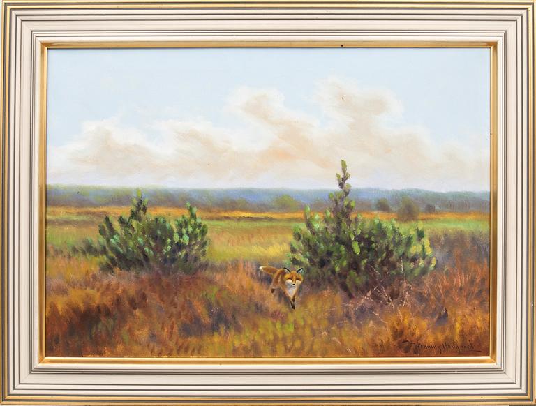 Henning Hougaard, olja på duk signerad.