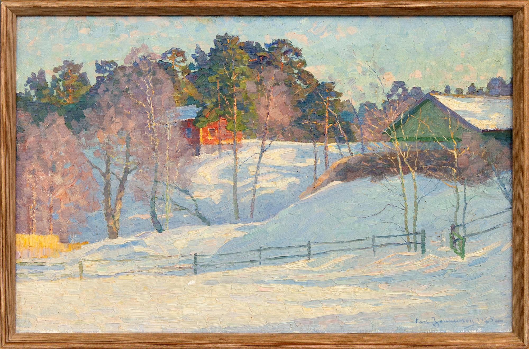 Carl Johansson, olja på duk, signerad, daterad 1925.