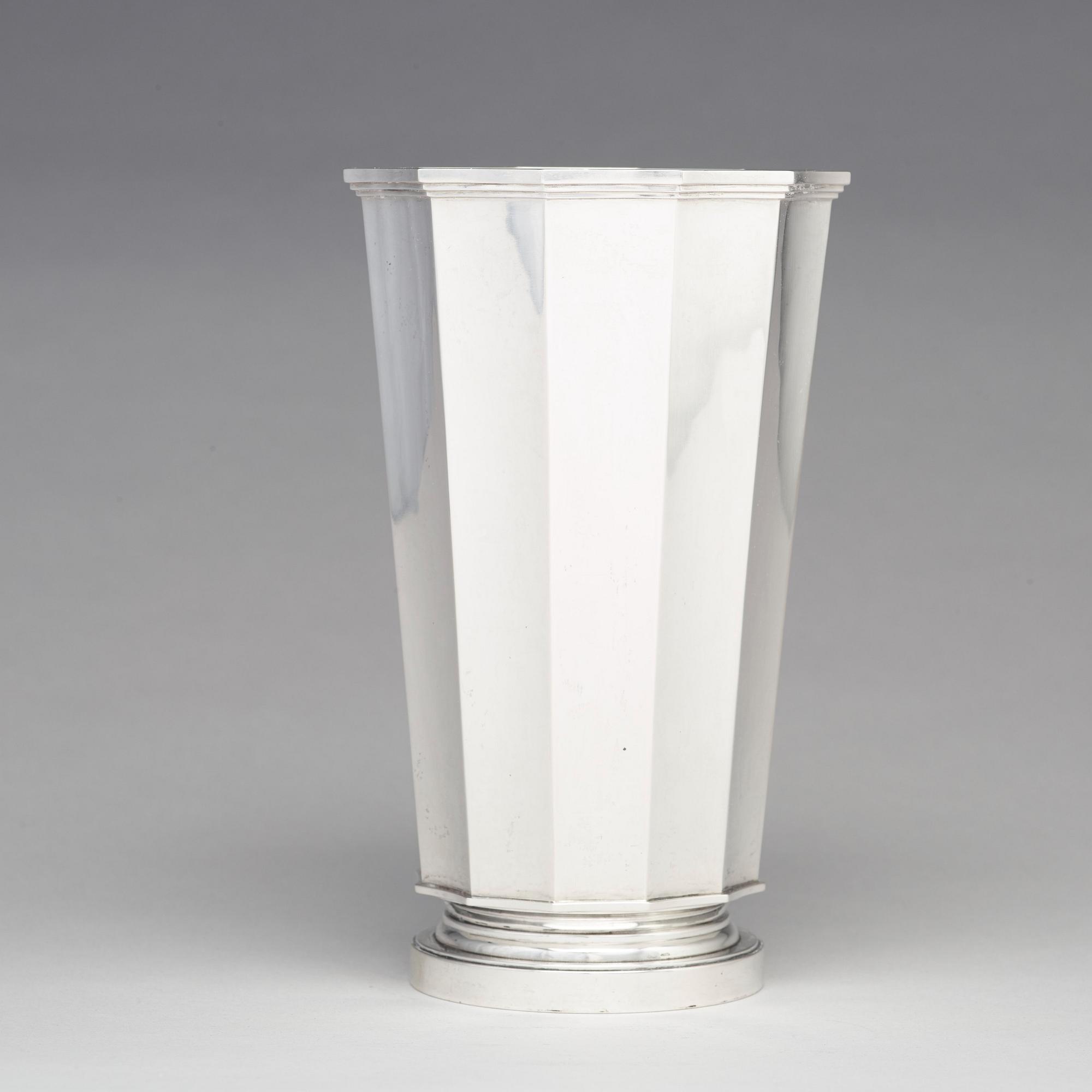 ATELIER BORGILA, a sterling silver vase, Stockholm 1955.