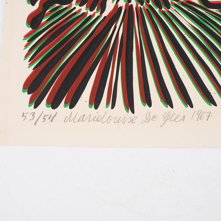 Marie-Louise Ekman, färgserigrafi, 1967, signerad 53/54.