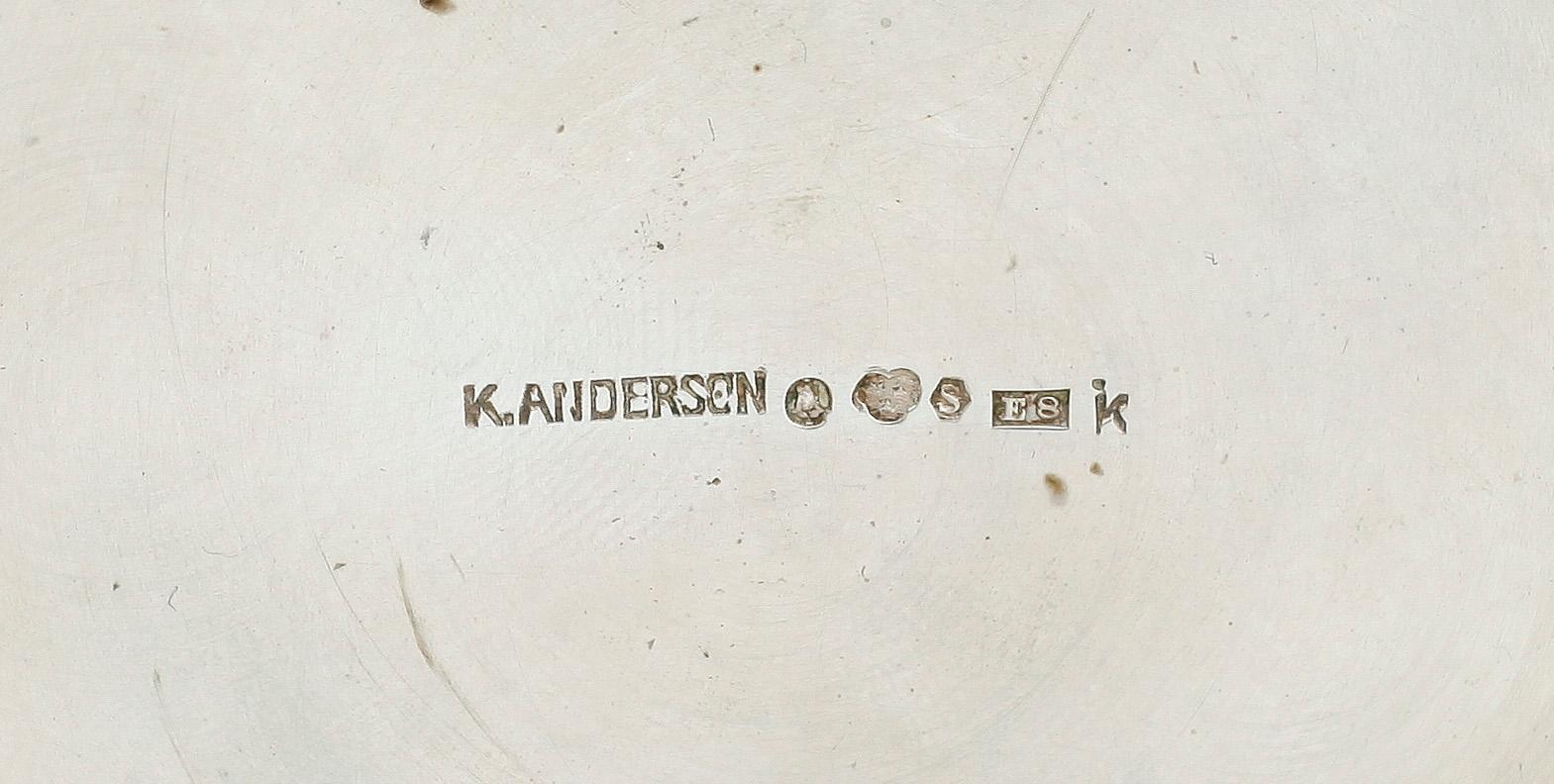 BÄGARE, silver, K. Anderson, Stockholm 1931. Vikt ca 466 gram.