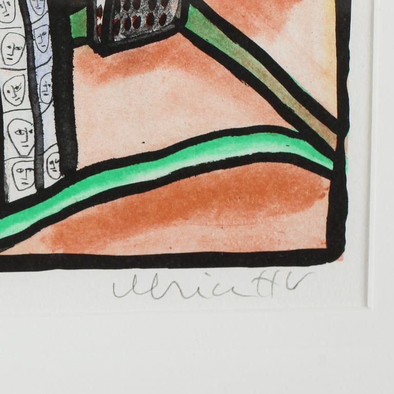 ULRICA HYDMAN-VALLIEN, färglitografi, signerad och numrerad 16/380.