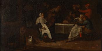 Dutch school, 18th century, Tavern scene.