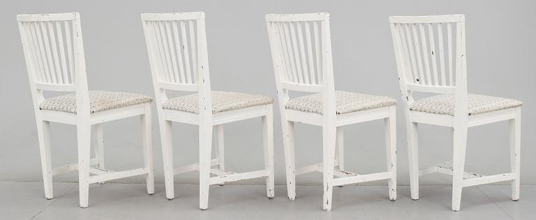 STOLAR, 4 st, gustaviansk stil, sannolikt runt 1900.