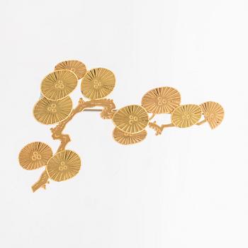 Wiwen Nilsson, Brooch 18K two-colour gold, Lund 1968.