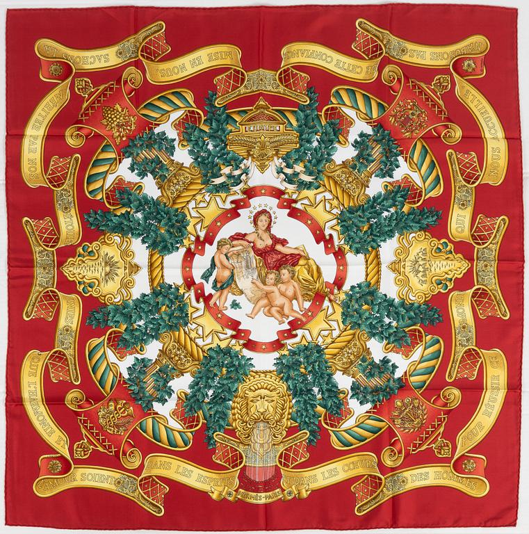 Hermès, scarf, "Europe".