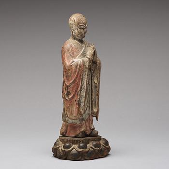 A Japanese sculpture of Luohan, 19th Century or older.