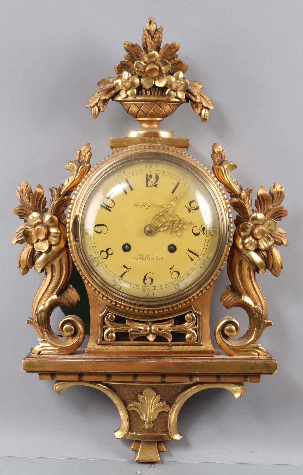 VÄGGPENDYL, gustaviansk stil, O Rydberg, Malmö.