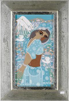 Aly Ben Salem · ALY BEN SALEM, gouache, signerad.