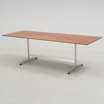 A rosewood top and aluminium coffee table, model 3315 by Fritz Hansen, Denmark 1968.