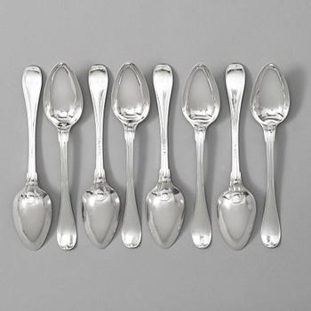 450. A set of 18 Swedish early 19 th century silver dessert-spoons, Pehr Zethelius, Stockholm 1802.