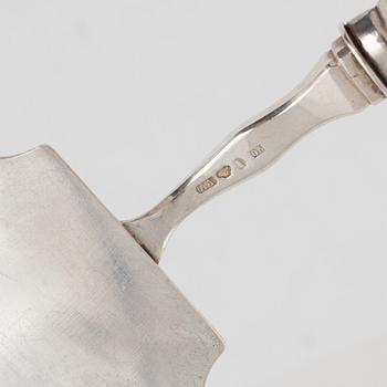 A Swedish Silver Cake Server, model 'Olga', mark of A Ambrosius, Stockholm 1870.