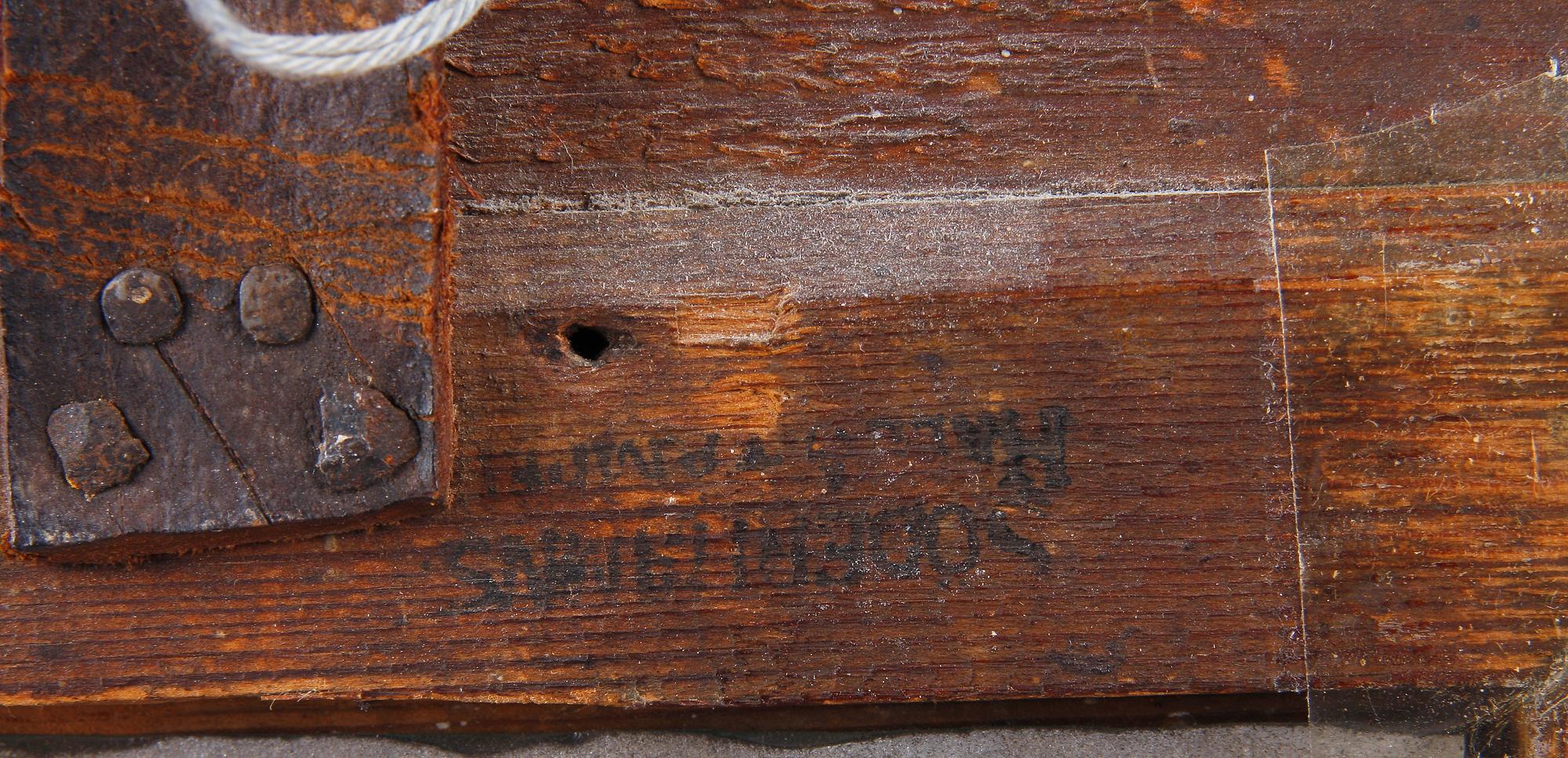 SPEGEL, empire, Söderhamns Hallstämpel á tergo. 1800-talets mitt.