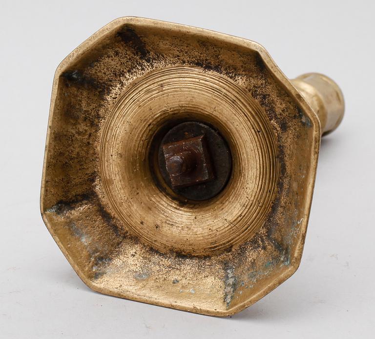 LJUSSTAKE, barock, mässing, 1700-tal.