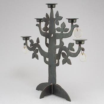 BERTIL VALLIEN, kandelaber, "Livets träd", Boda Smide.