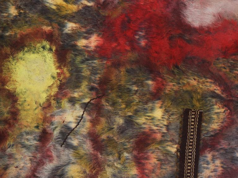 Karl Norin, rug, paint, glue on aluminum stretcher, signed and dated 14 verso.