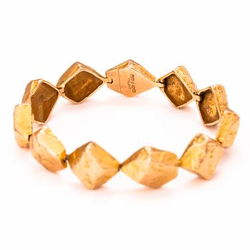 BJÖRN WECKSTRÖM, ARMBAND, "Lapplands stenar", 14K guld. Lapponia 1969.