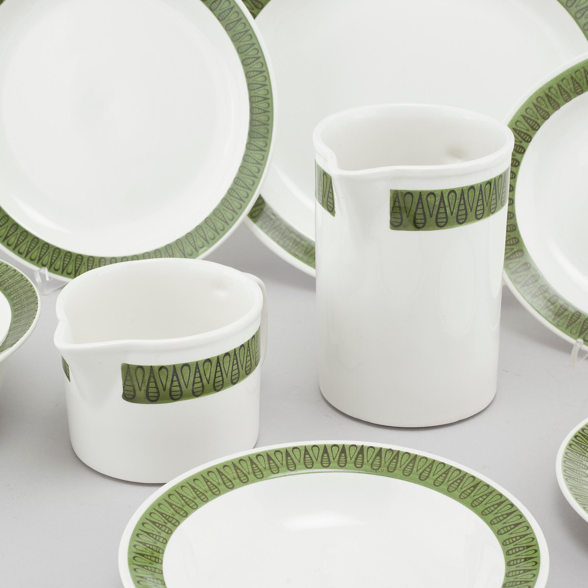 A mid 20th century "Droppar" tableware set of 23 pcs by Berit Ternell for Upsala Ekeby.