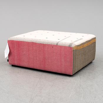 HAY, puff, "antique quilt ottoman".