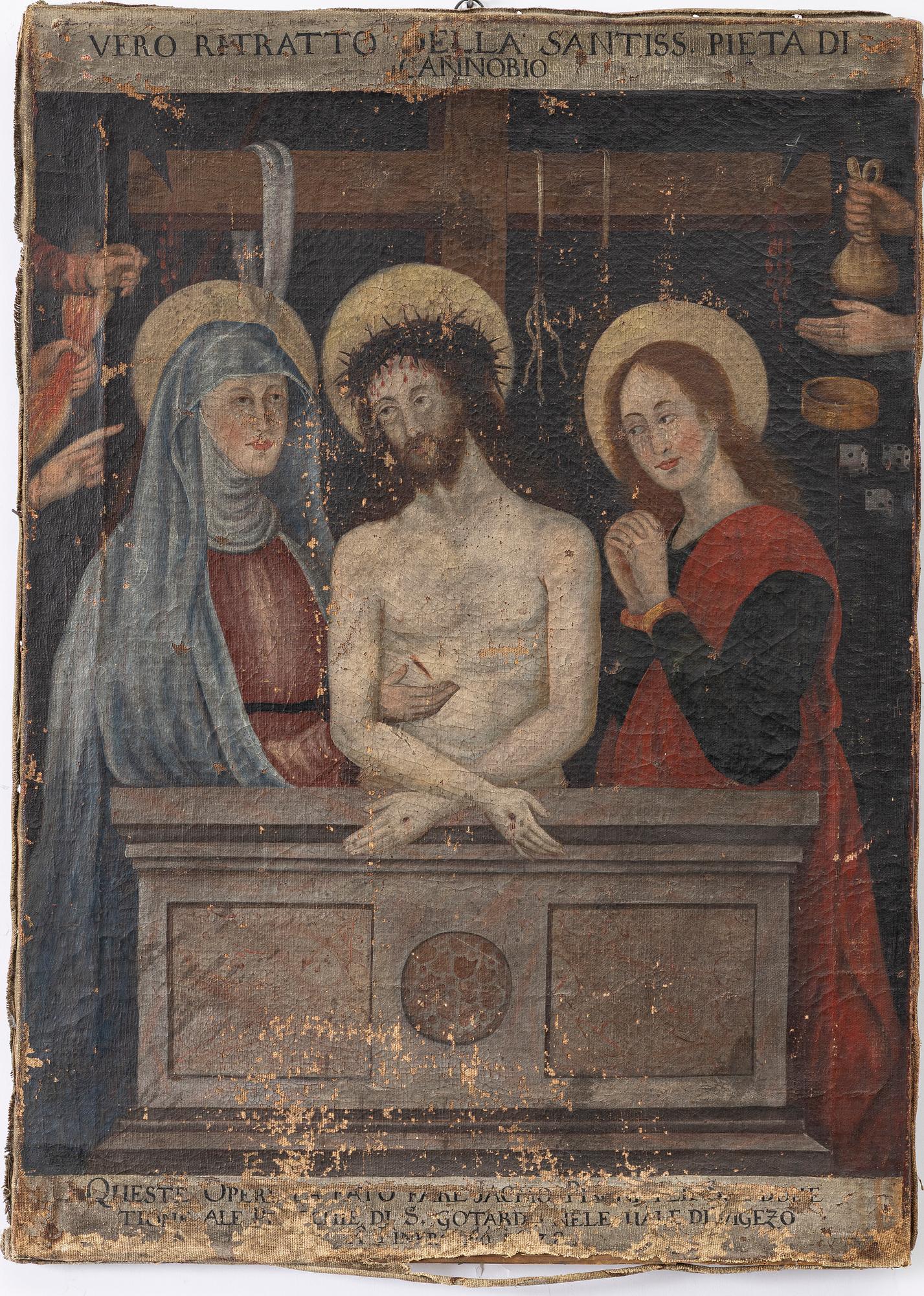 Italian school, probably 17th century, True portrait of the most holy pieta of Caninbio.