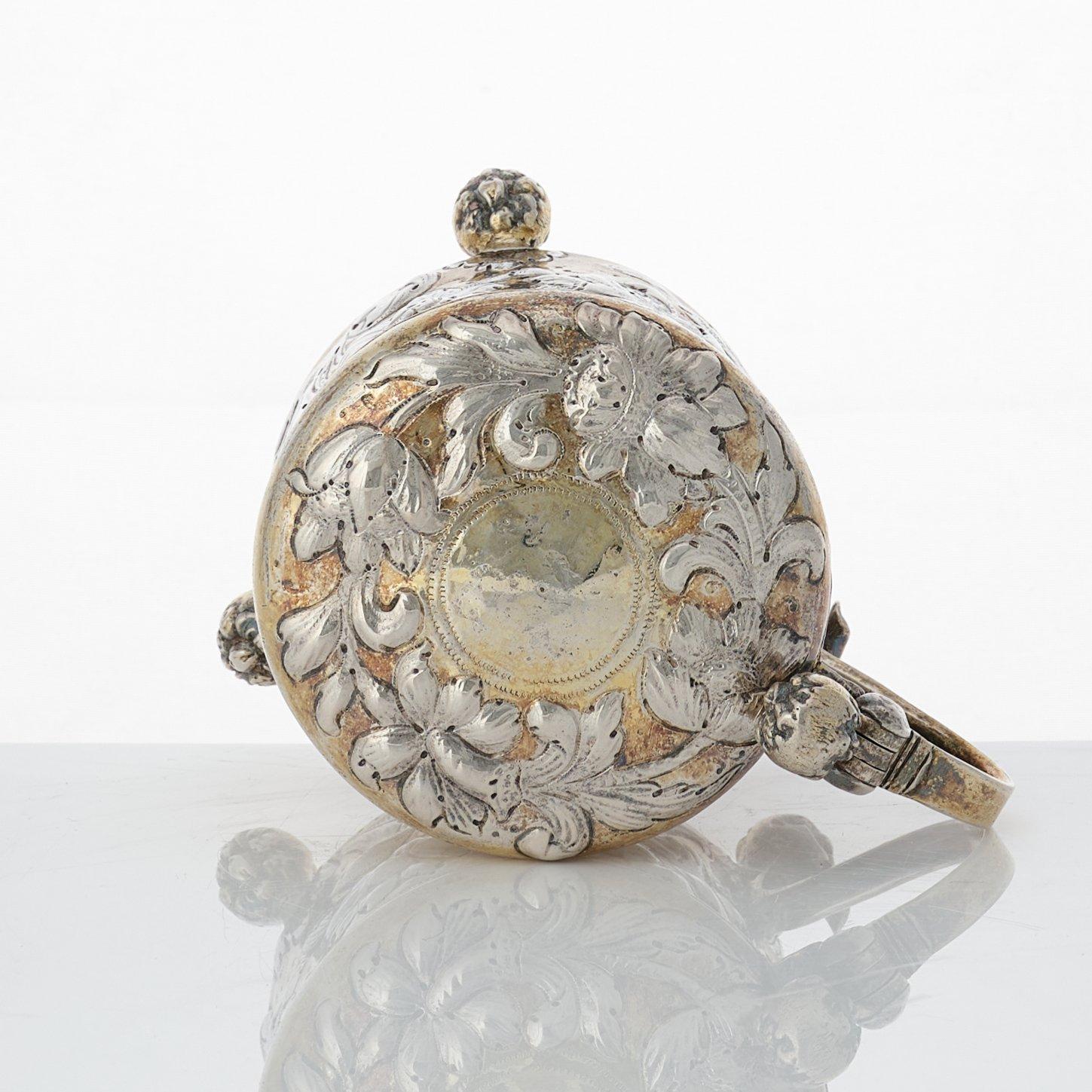 Johan Ståhle, miniatyrdryckeskanna, silver, (verksam i Stockholm 1677-1687 (1694)). Barock.