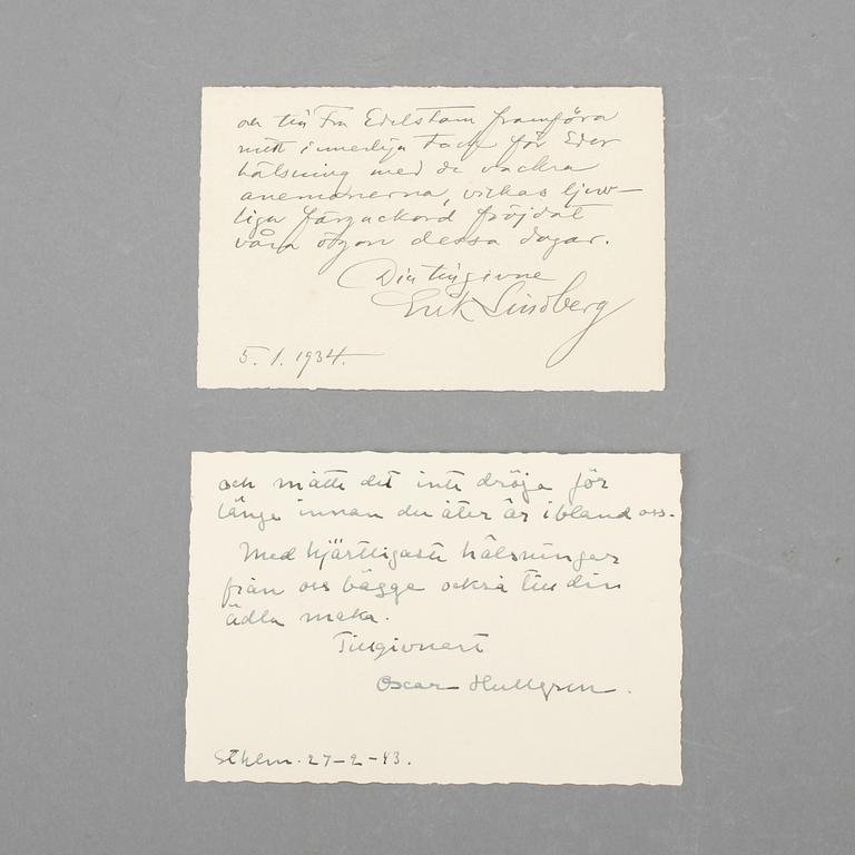 BREV MED AUTOGRAFER, 8 st, främst författaren Ernest Renan (1823-1892).