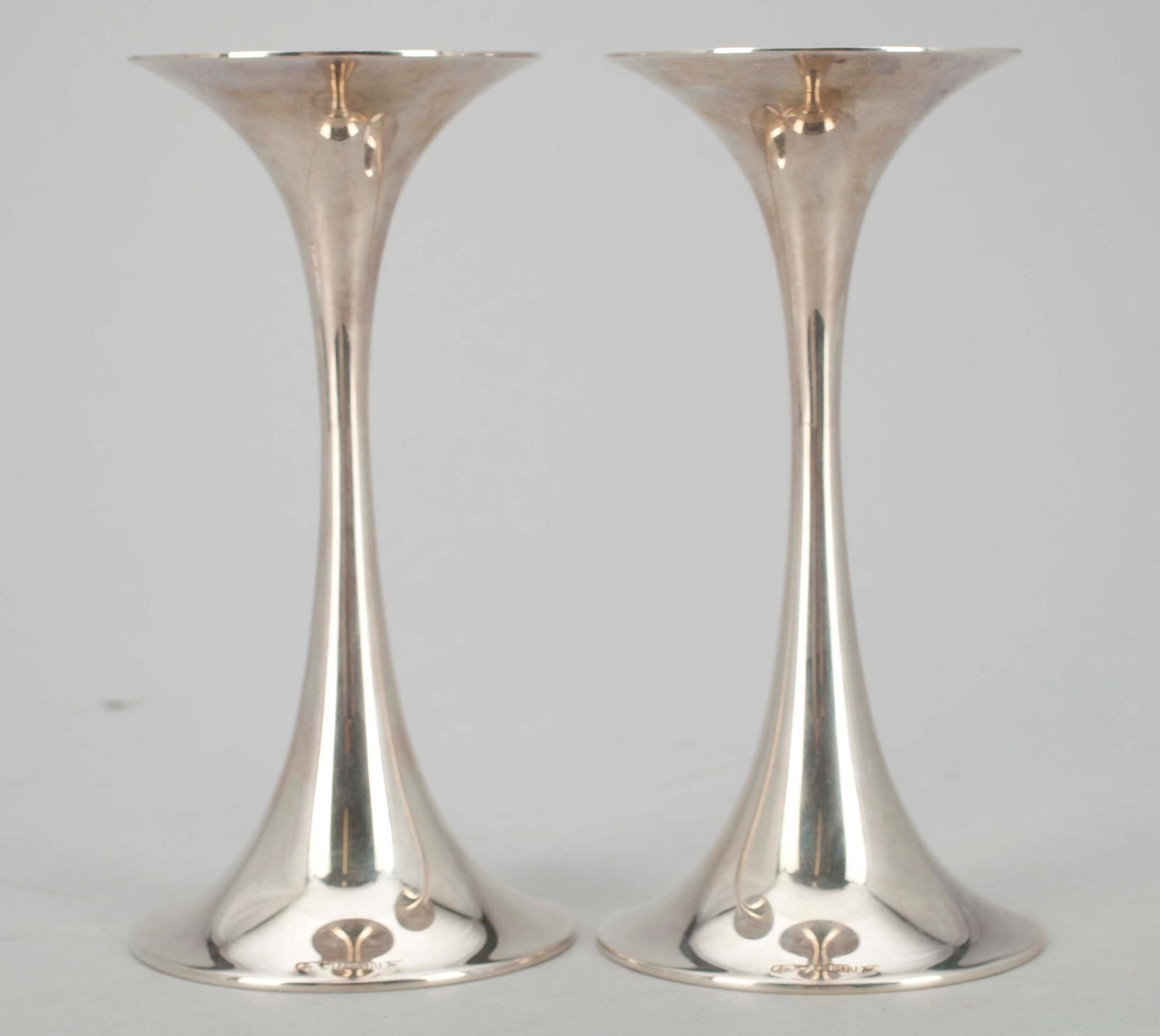 TAPIO WIRKKALA, LJUSSTAKAR, ett par, silver, Tapio Wirkkala, Kultakeskus, 1999.