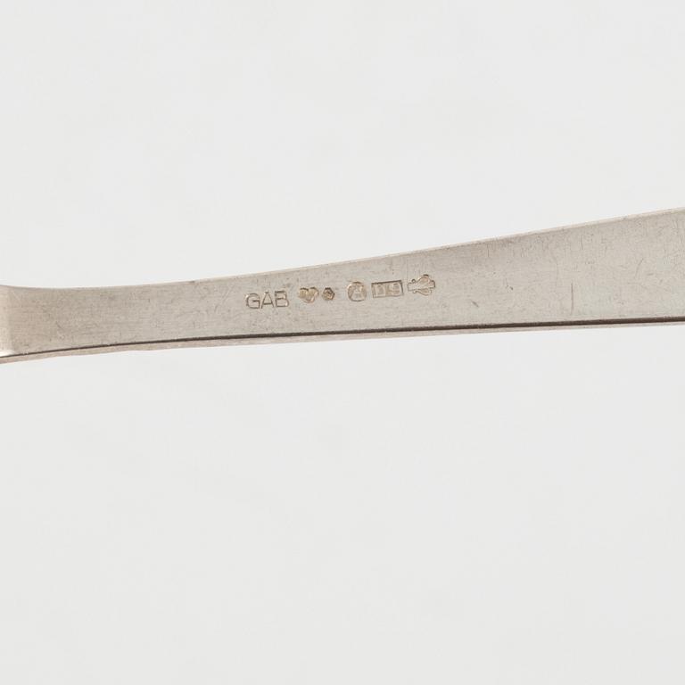 Jacob Ängman, 16 pieces silver cutlery model 'Rosenholm', GAB, Stockholm 1953-54.