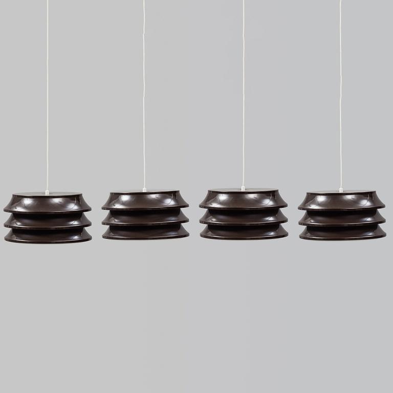 A set of four ceiling lamps from the 1960's/70's.
