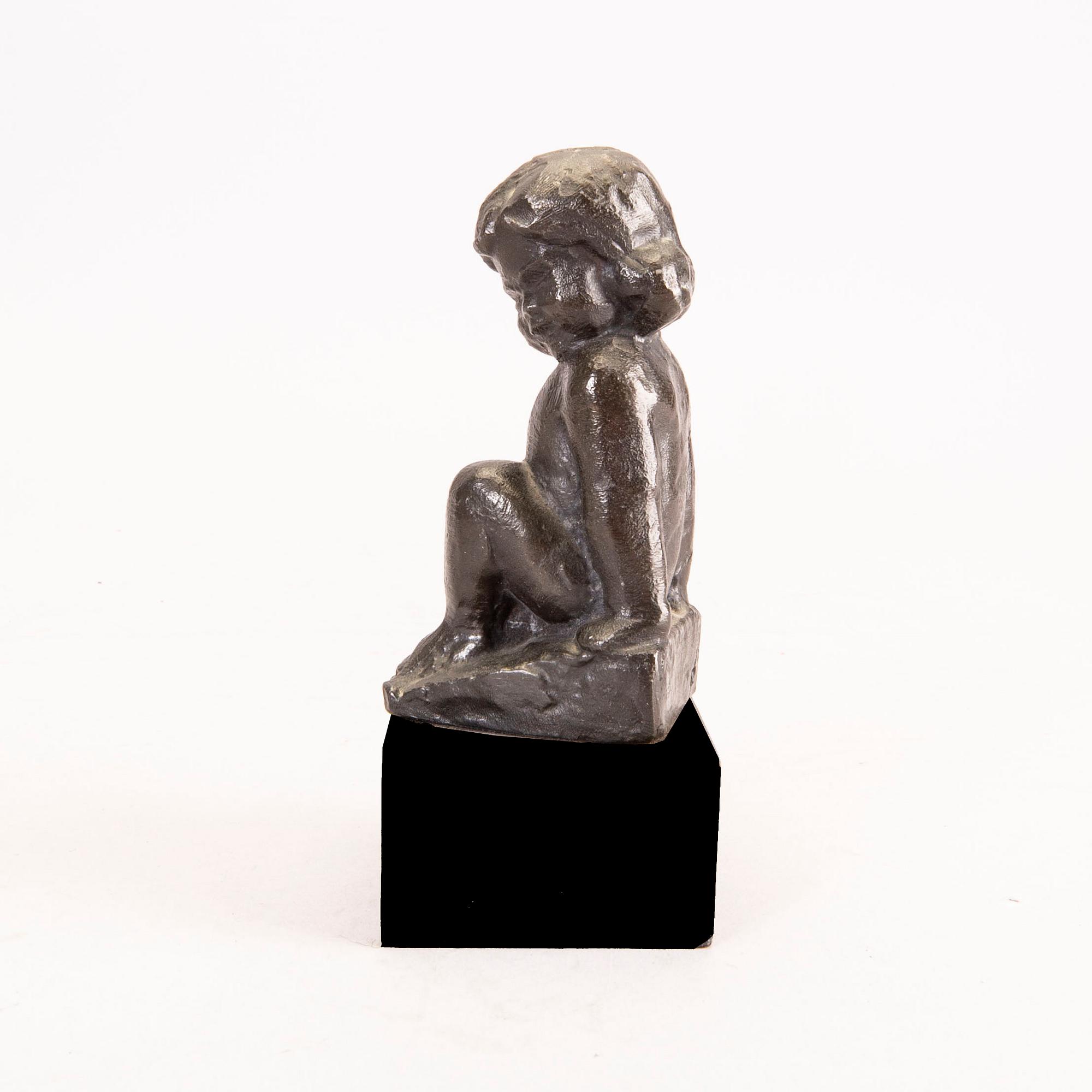 Carl Einar Borgström, skulptur, patinerad brons, stämpelsignerad.