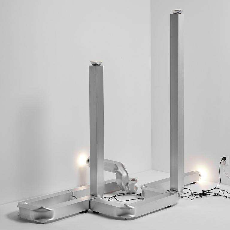 David Taylor, a unique floor lamp, "Undergrowth", Studio Mellösaverken, Sweden, 2021.