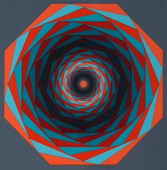 551. VICTOR VASARELY, serigrafia, signeerattu.