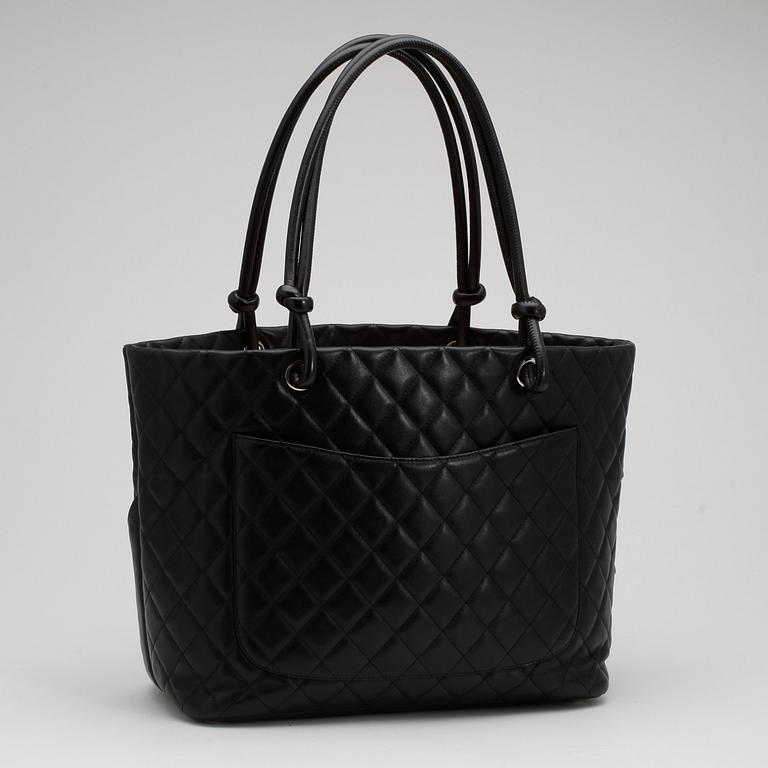 CHANEL, a black quilted leather "Shopping bag".