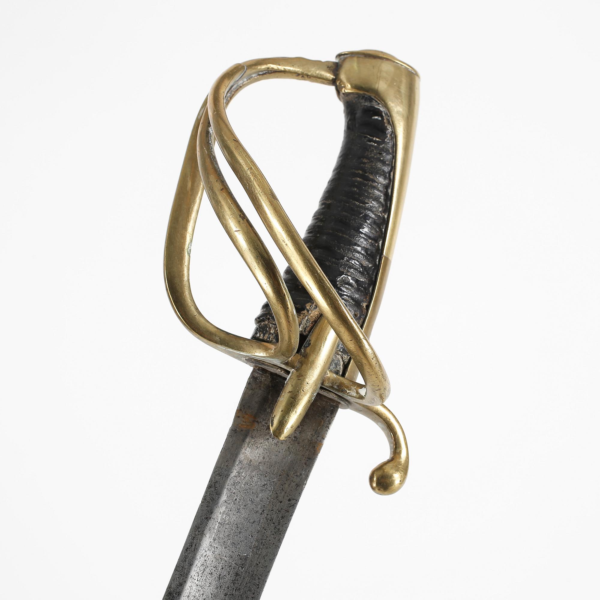 SABLAR, 3 stycken, Sverige, för kavallerimanskap, 1800-tal.