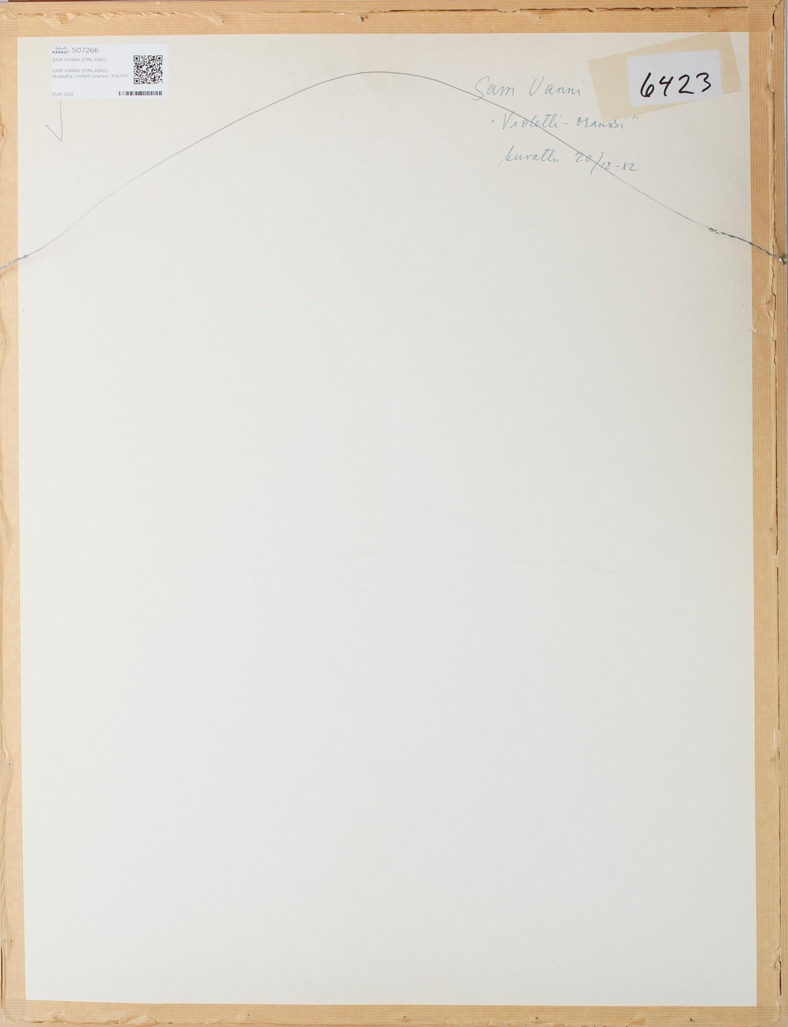 SAM VANNI, serigrafi, signerad och numrerad XIX/XX.