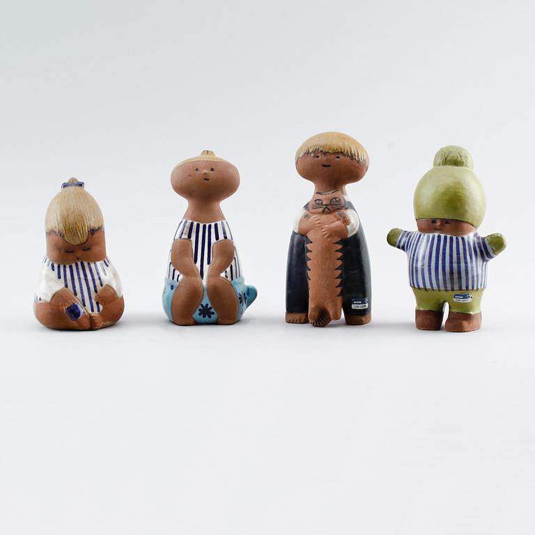 FIGURER, 4 st, stengods, Lisa Larson, Gustavsberg.