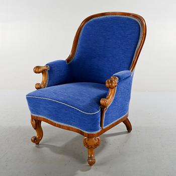 FÅTÖLJ, nyrokoko, 1800-talets slut.