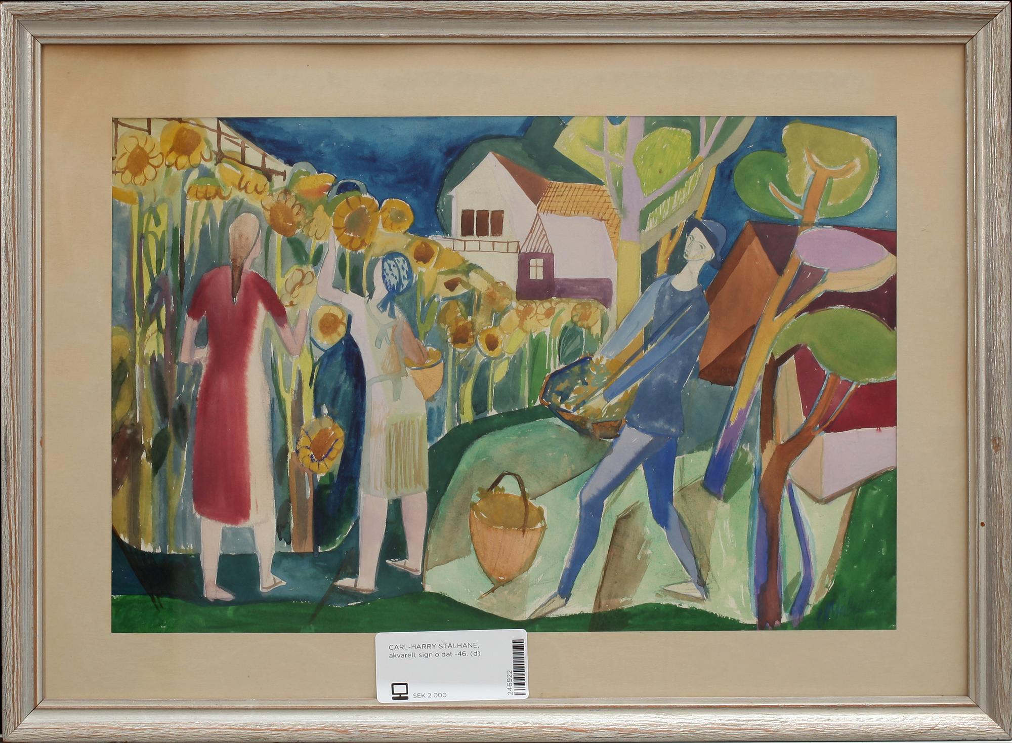 CARL-HARRY STÅLHANE, akvarell, sign o dat -46.