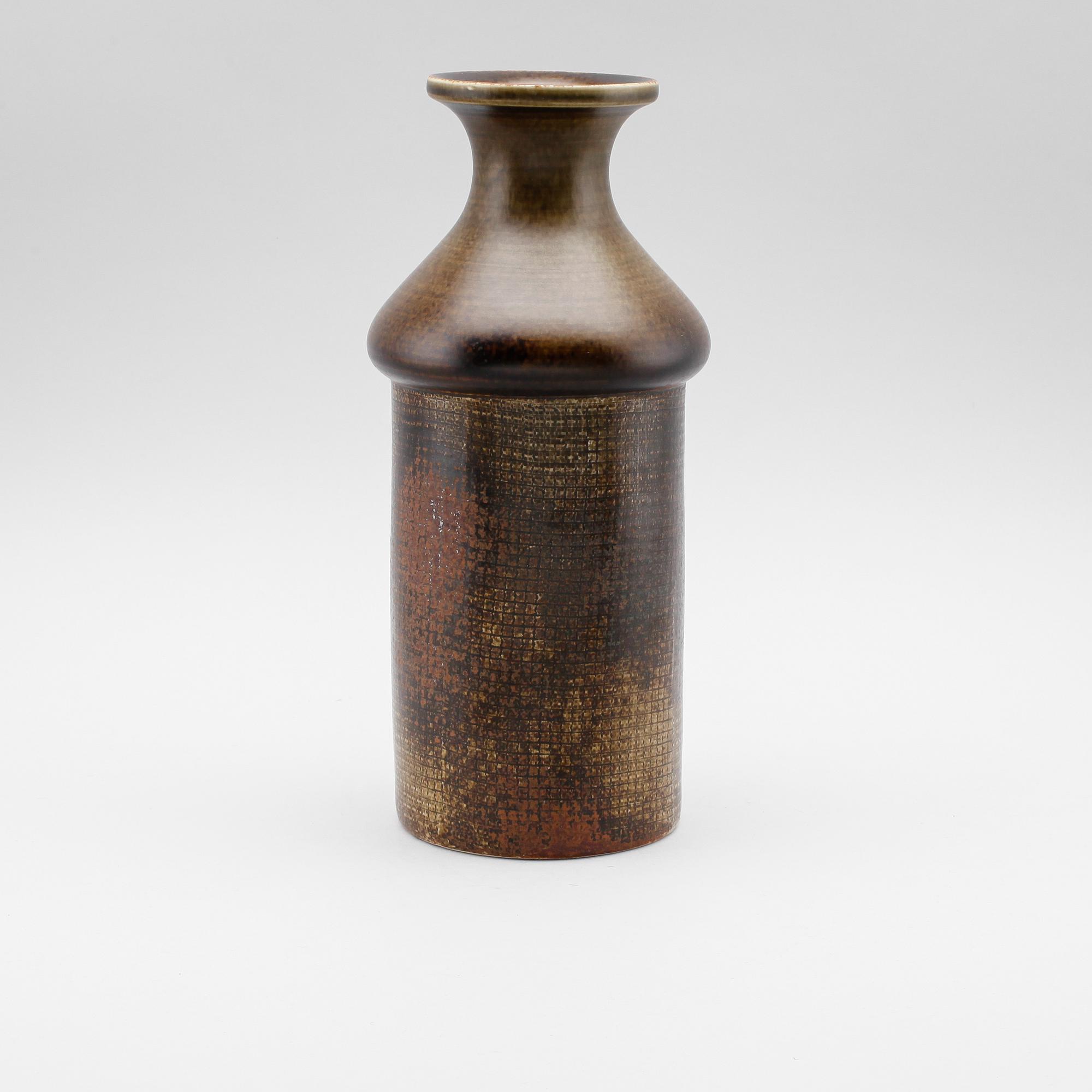 Stig Lindberg, a stoneware vase, Gustavsberg Studio 1976.