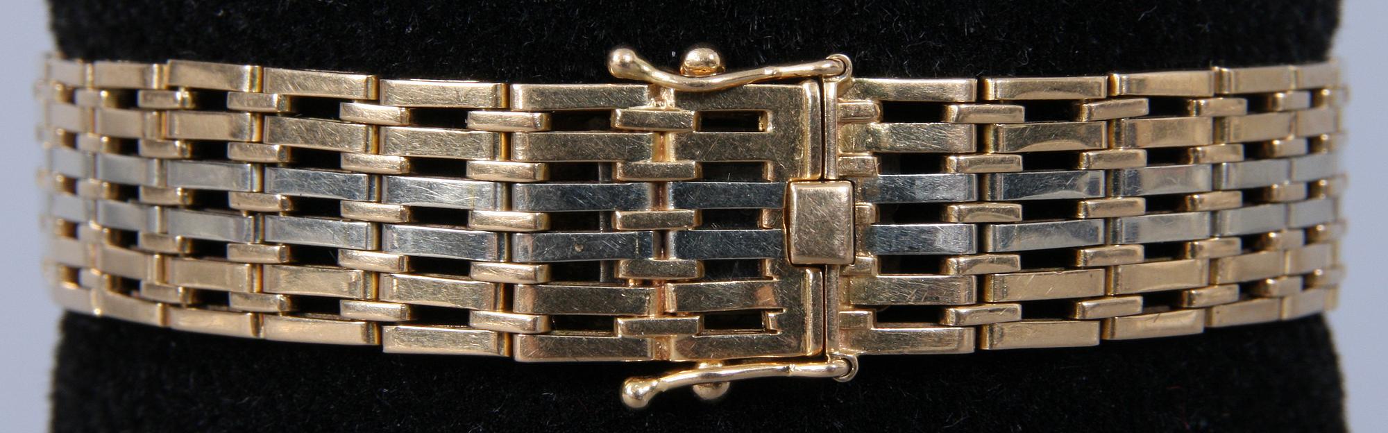 ARMBAND, 18K guld. 29 gram. Till förmån för Stadsmissionen.