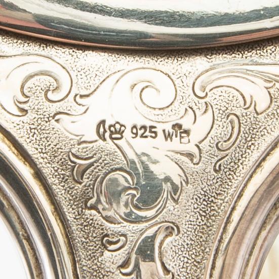 Dressing table set 4 pcs similar silver Swedish import marks.