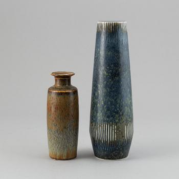 CARL-HARRY STÅLHANE, two stoneware vases, Rörstrand.